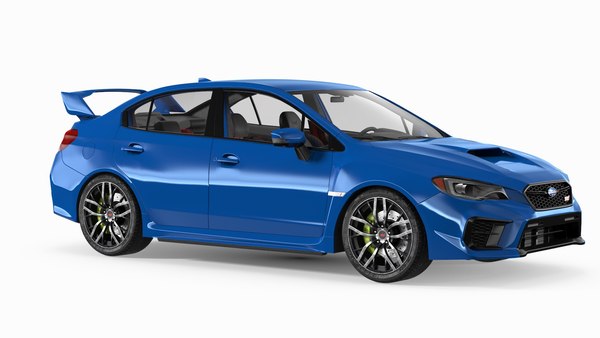modelo 3d Subaru WRX STI 2021 Sedán Azul - TurboSquid 2020756