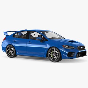 Subaru WRX STI 2021 Sedan Blue 3D