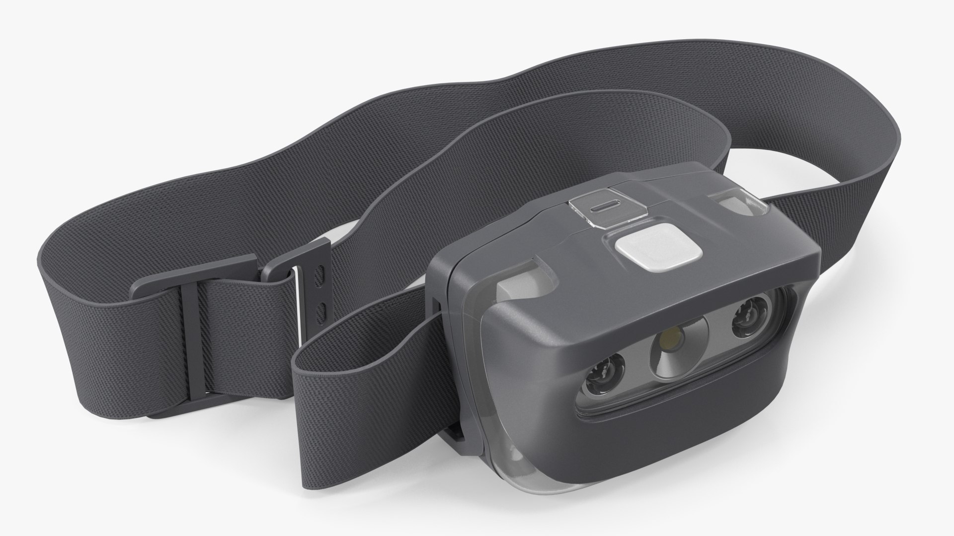 LED Head Lamp Grey 3D model preview