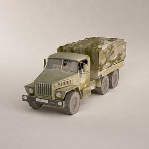 3d russian 6x6 truck model
