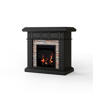 Modern Marble Mantel Electric Fireplace