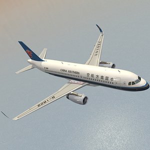 sharkleted a320neo china southern 3d 3ds