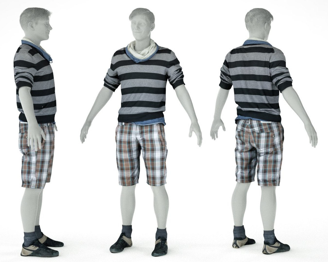 Male clothing outfit 3D model - TurboSquid 1329840