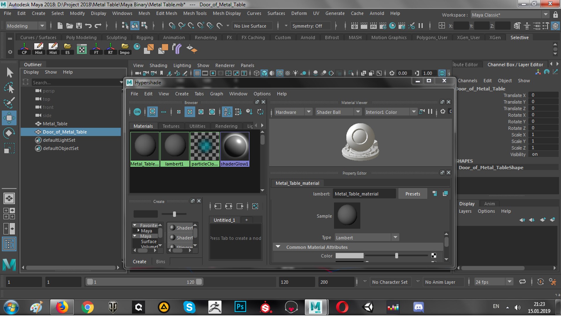 3D old metal table - TurboSquid 1367334