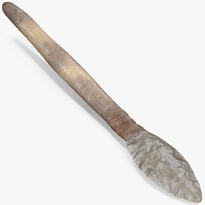 3d model ancient flint dagger