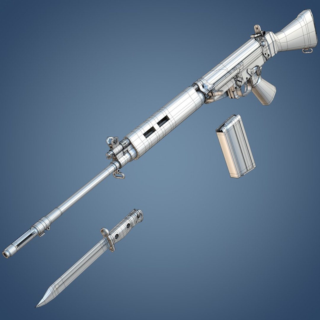 3dsmax Fn Fal Rifle