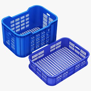 plastic crate colection 3D model