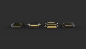 3D Black Podium 3D model