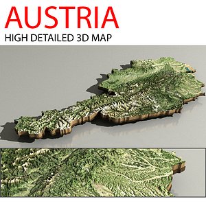 3D relief austria