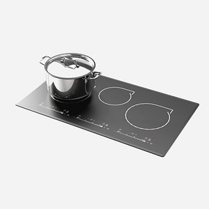 3D model ceramic induction hob