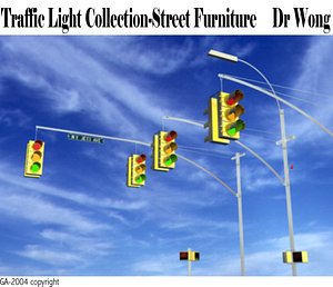 3d new york traffic lights model