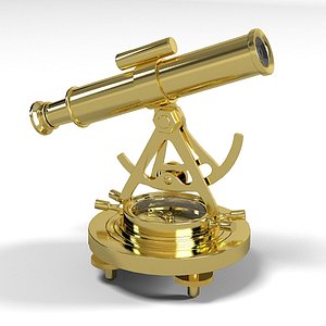brass alidade compass scope science decorative  telescope home decor accessory  magnetic