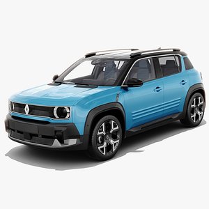 Renault 4 E-Tech 2026 with interior 3D model