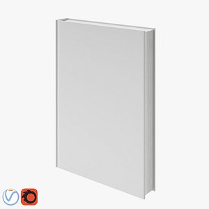 3D white book