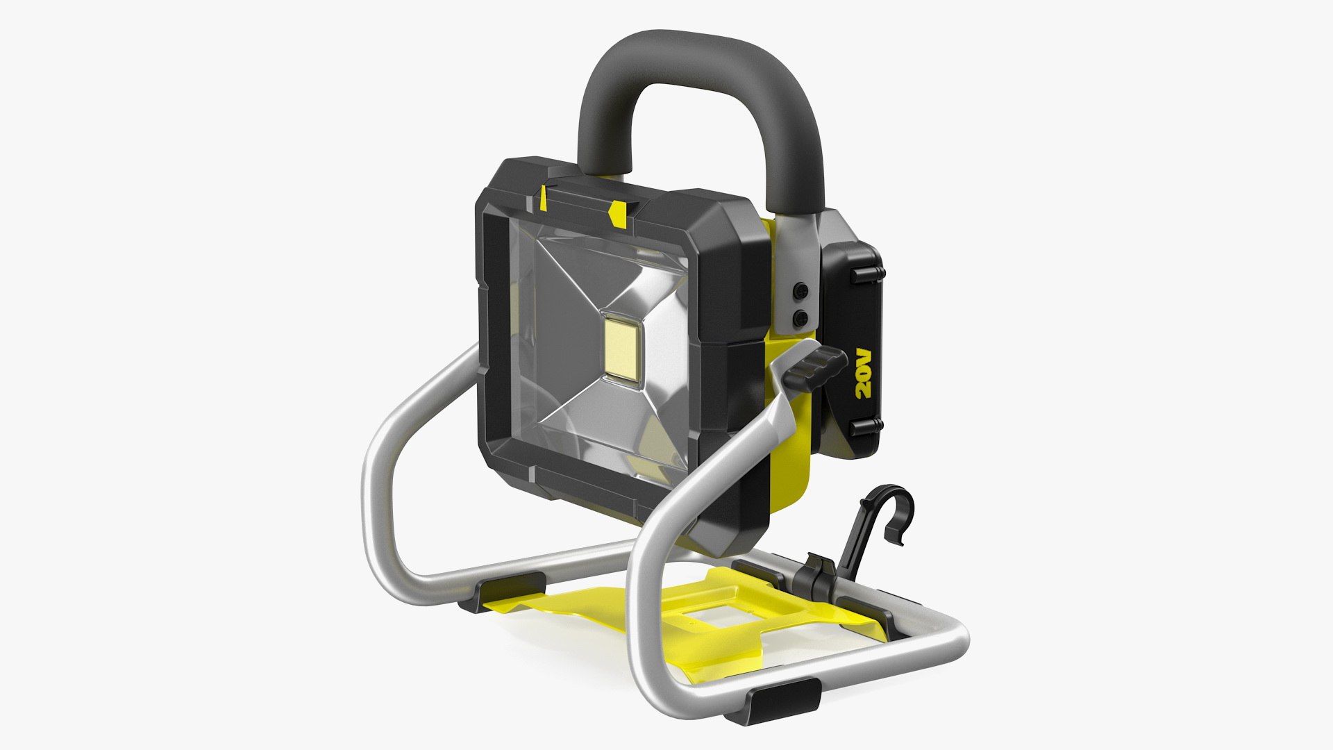Portable LED Work Light 3D model for industrial visualization, technical presentation, simulation, product rendering, and animation