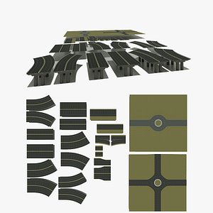 Modular Highway and Bridge Segment Pack 3D model