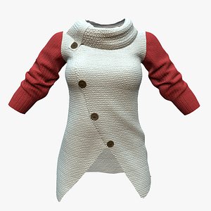 Mid Length Sleeves Button-Up Sweater Cardigan model