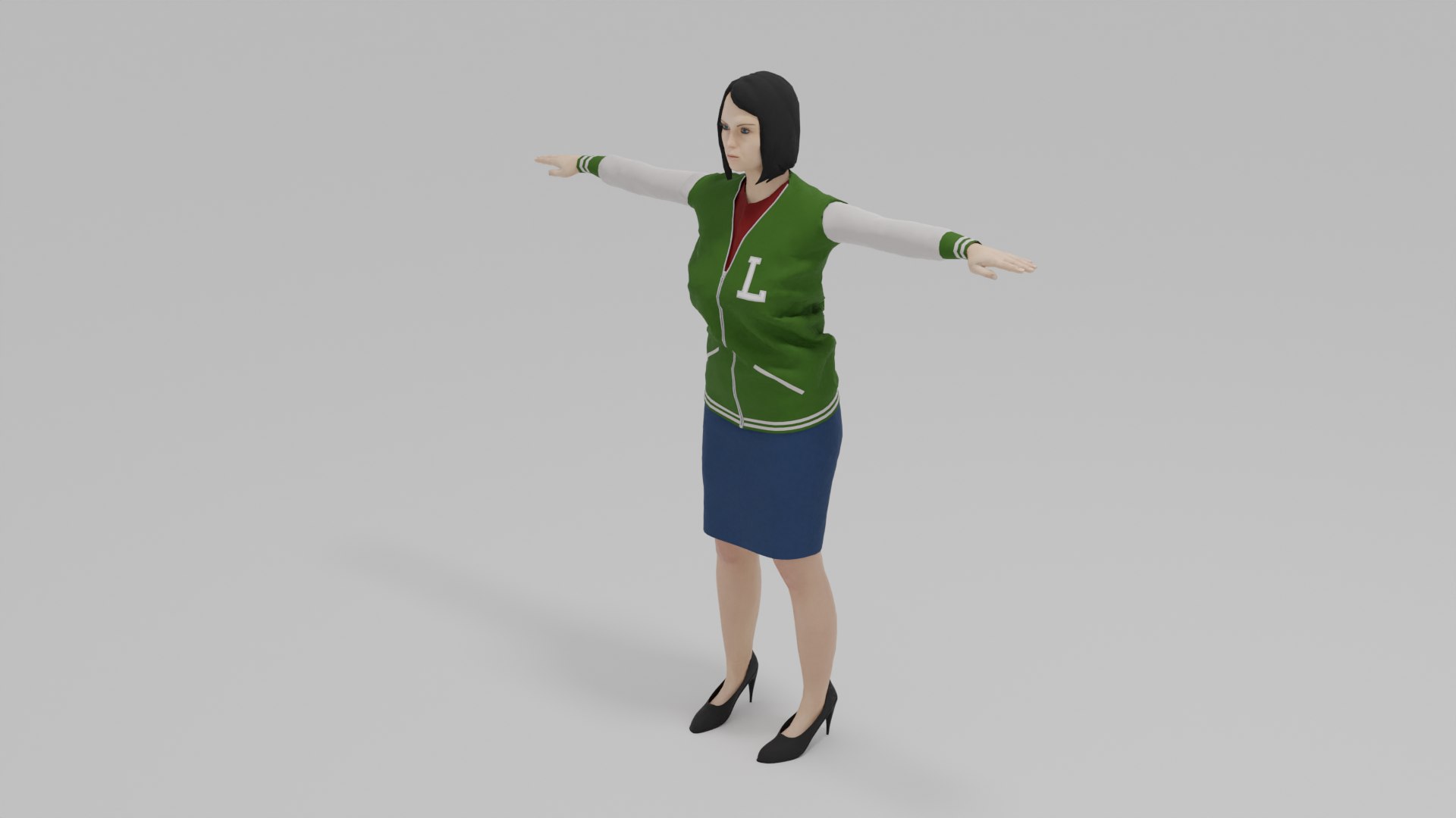 3D Woman T-Pose - TurboSquid 2069554