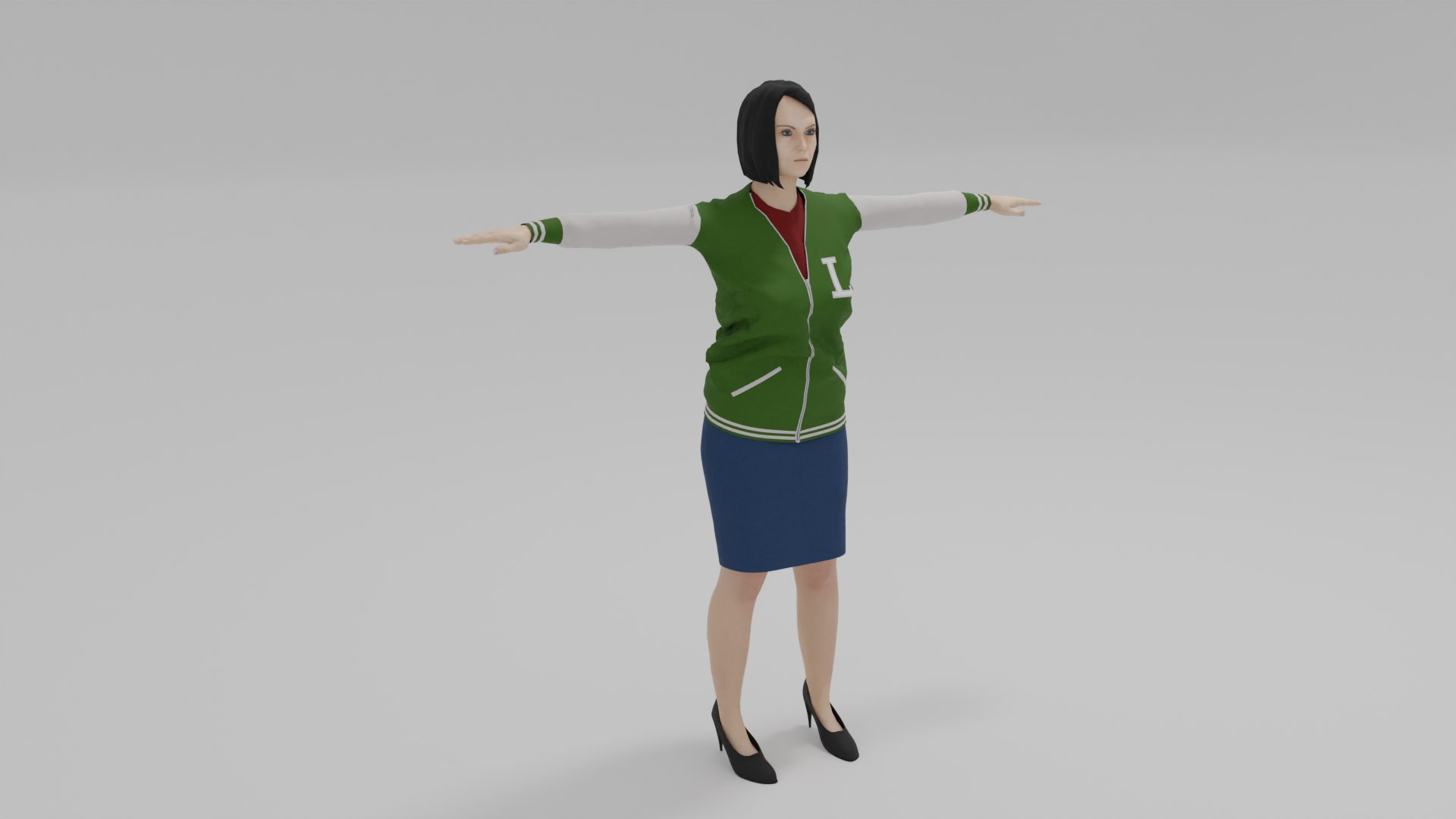 Asian Woman in Sportswear T Pose 3D Model $159 - .3ds .blend .c4d .fbx .max  .ma .lxo .obj .unitypackage .upk .gltf - Free3D