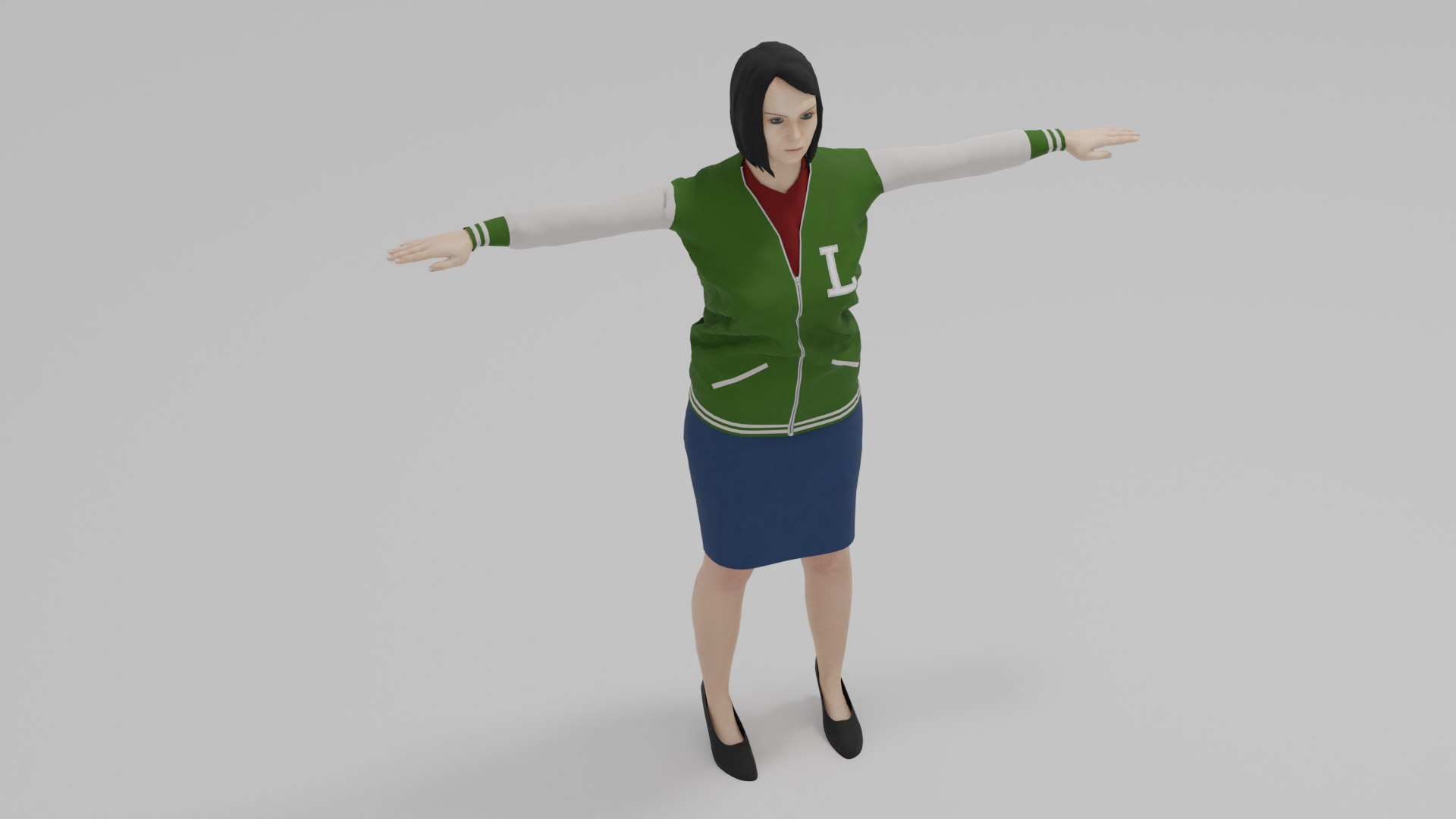 3D Woman T-Pose - TurboSquid 2069554