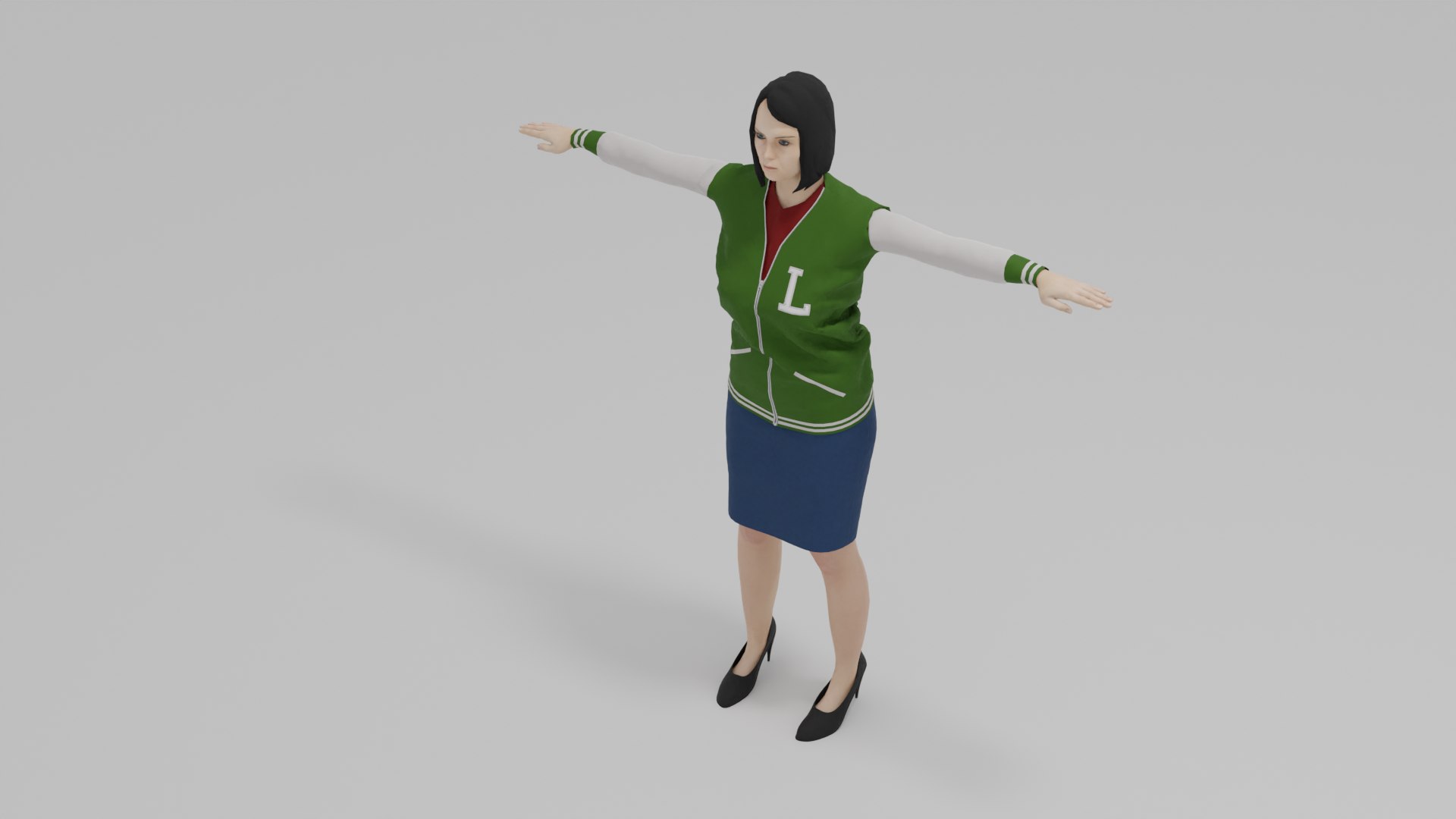 3D Woman T-Pose - TurboSquid 2069554