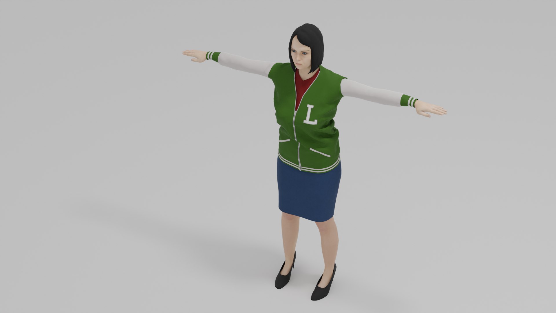 3d Woman T-pose - Turbosquid 2069554