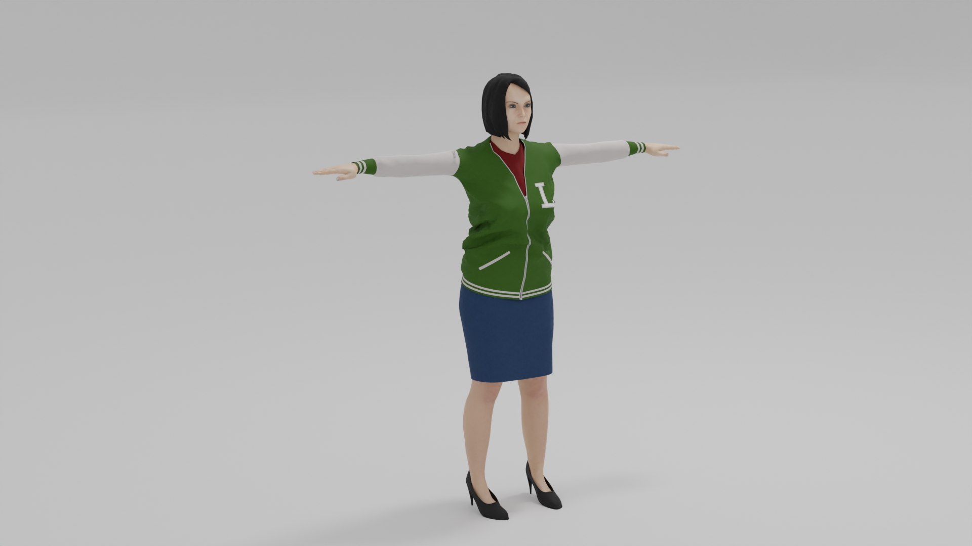 3D Woman T-Pose - TurboSquid 2069554