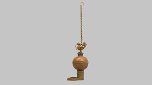 hanging oil lamp 3D model
