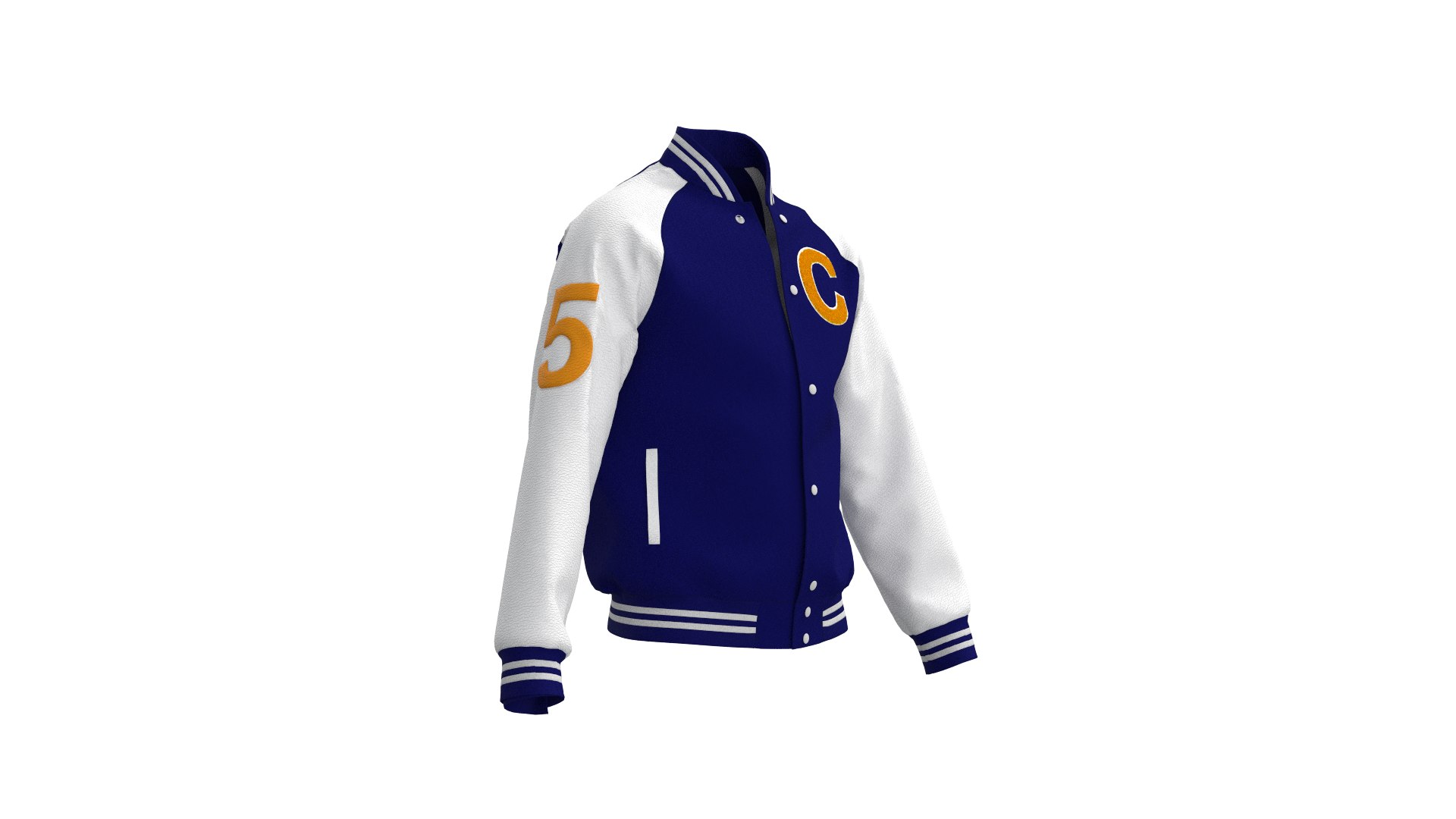 3D Male raglan varsity jacket - TurboSquid 2152456