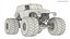 Monster Truck de carreras de barro de alta resistencia simplificado