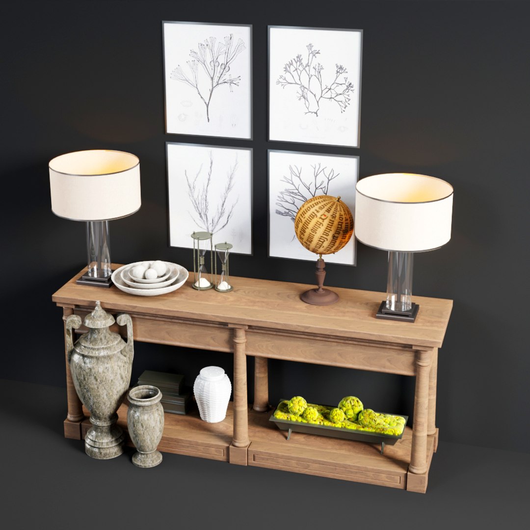 Decorative Set Console 3D Model - TurboSquid 1438059