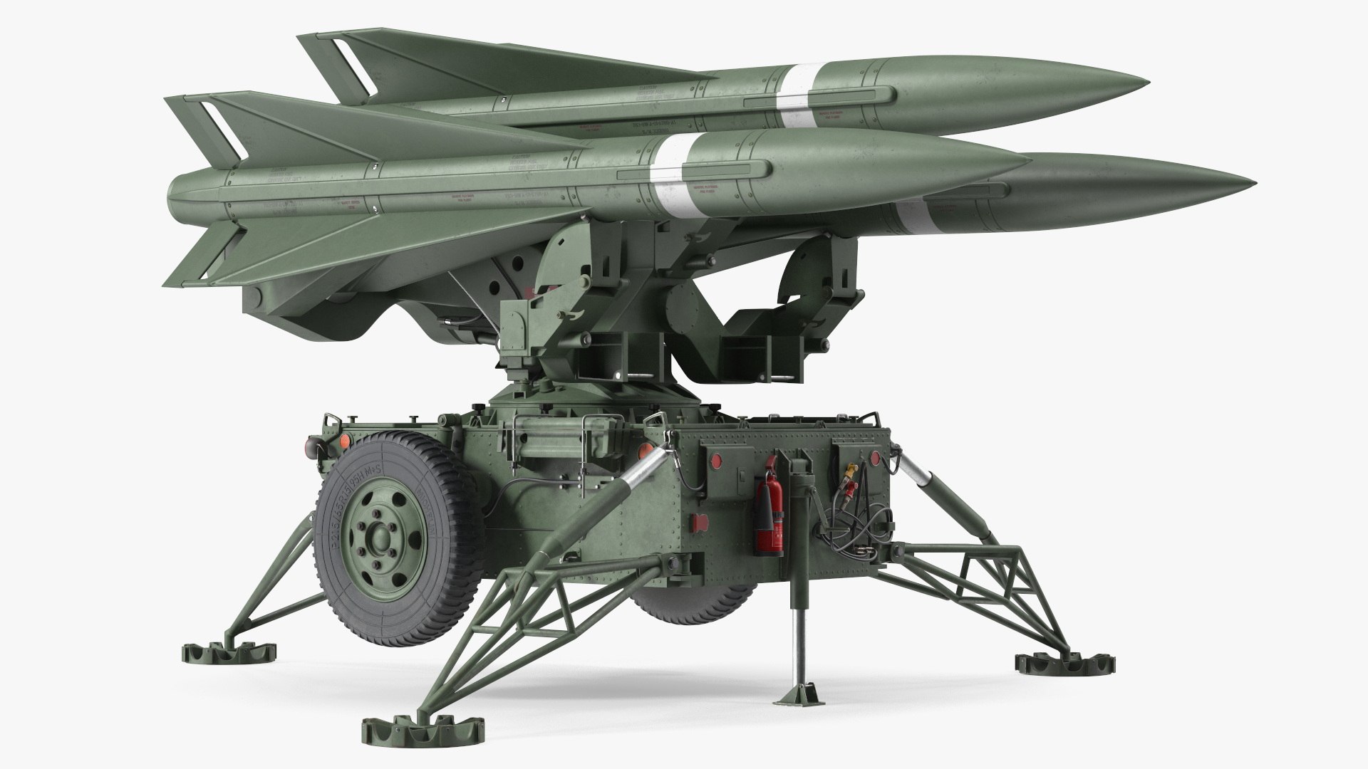 3D MIM23 HAWK Light Green Rigged for Cinema 4D model - TurboSquid 2165040