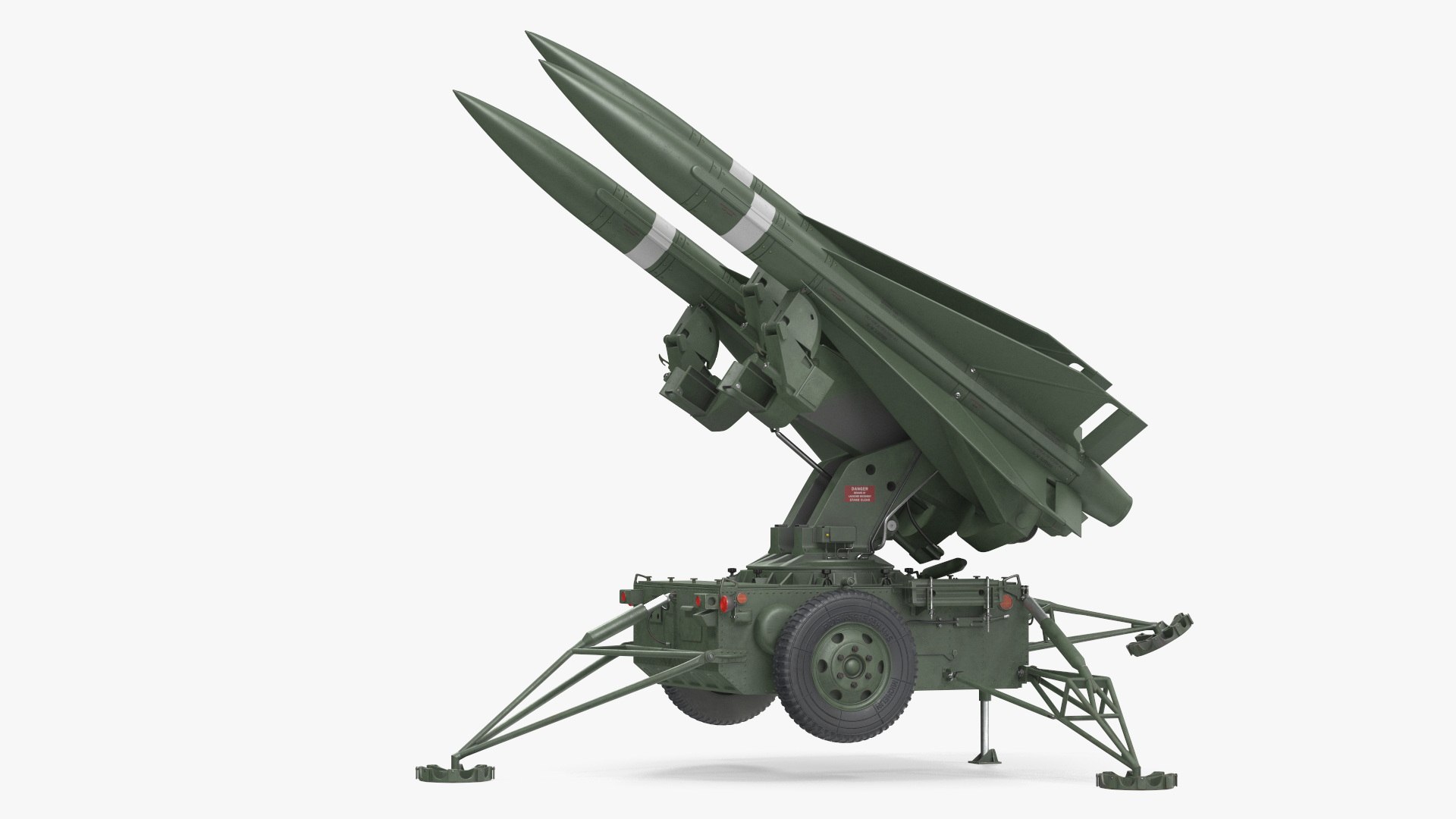 3D MIM23 HAWK Light Green Rigged for Cinema 4D model - TurboSquid 2165040