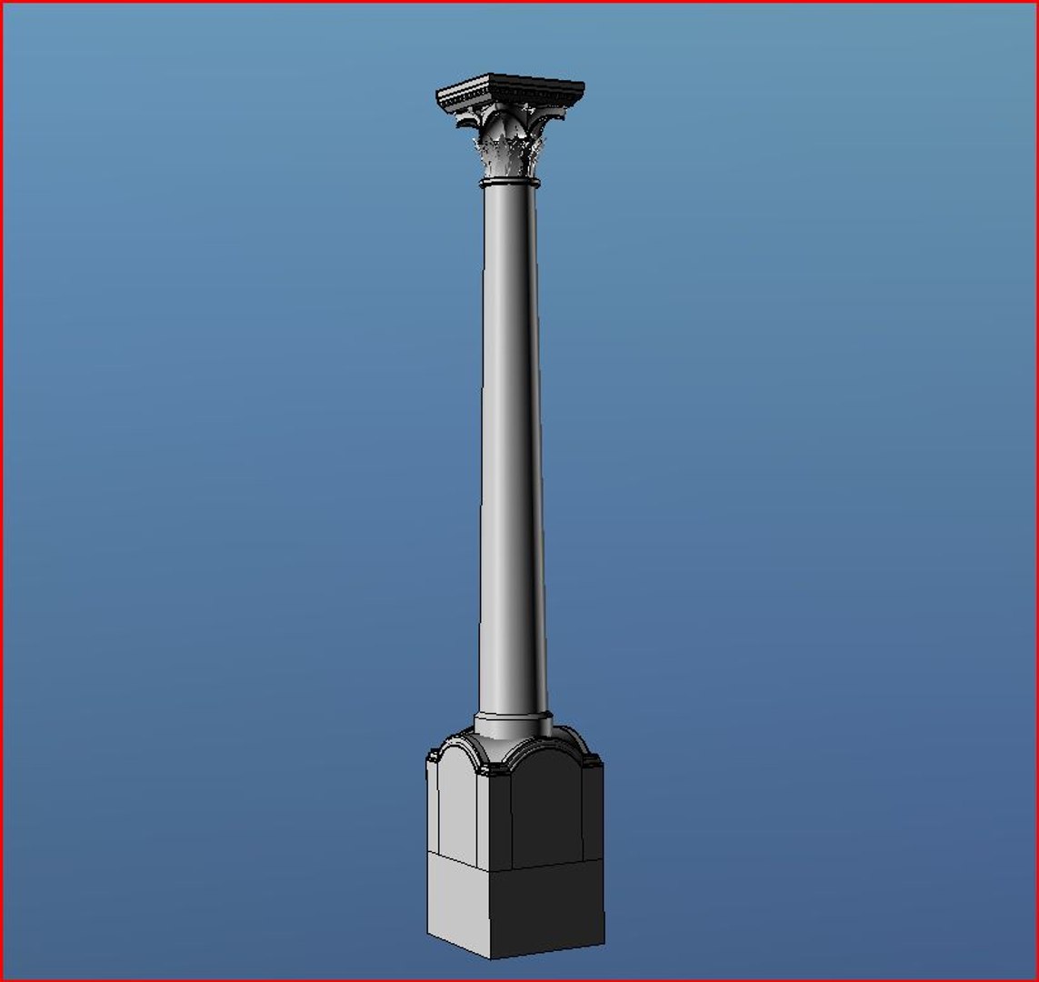 3d column cad model