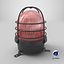 Industrial Warning Light with Protection Cage Red 3D