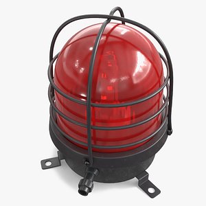 Industrial Warning Light with Protection Cage Red