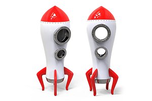 3D model space rocket