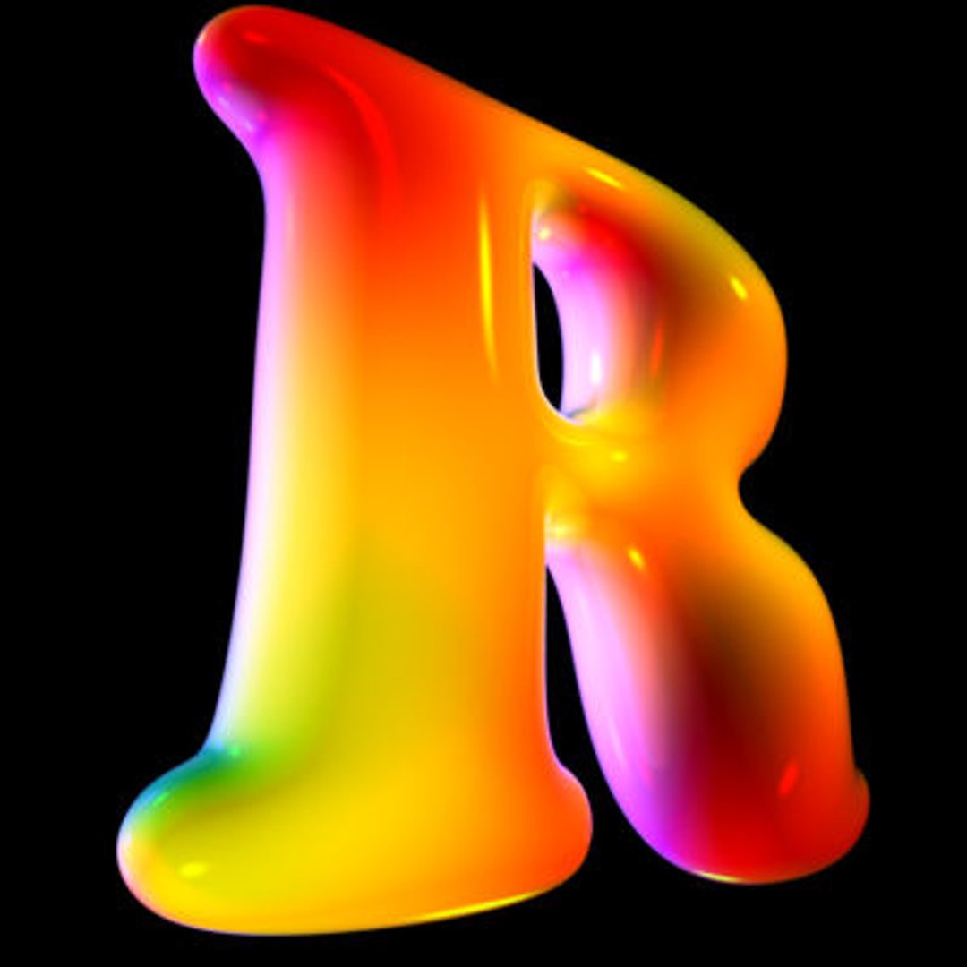 Organic Font Letter R Max