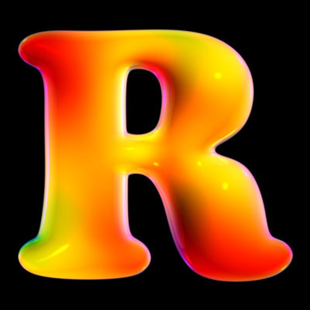 Organic Font Letter R Max