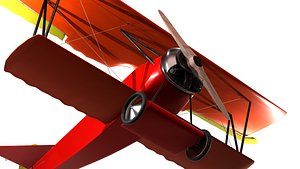 Fokker D VII rigged 3D model