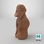 Velho escultura baixo-poli