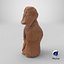 Velho escultura baixo-poli