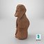 Velho escultura baixo-poli