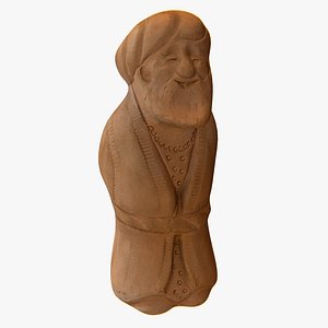 clay sculpture old man 3D