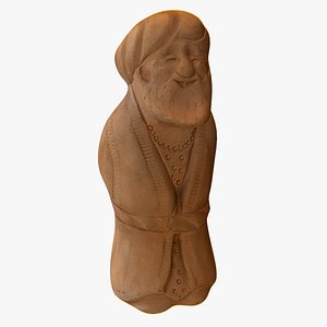 Old Man Sculpture Low-poly