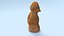 Velho escultura baixo-poli