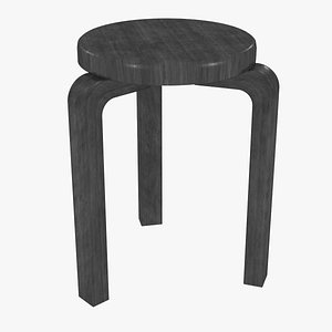 3D minimalist black mahogany artek