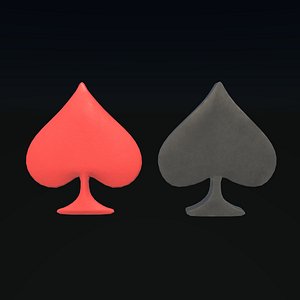 Playing Card Spade 3D model 3D