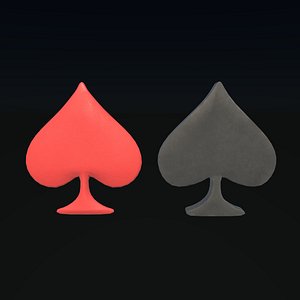 Playing Card Spade 3D model