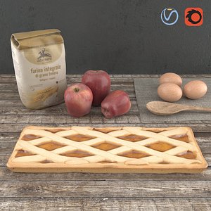 3d model apple pie